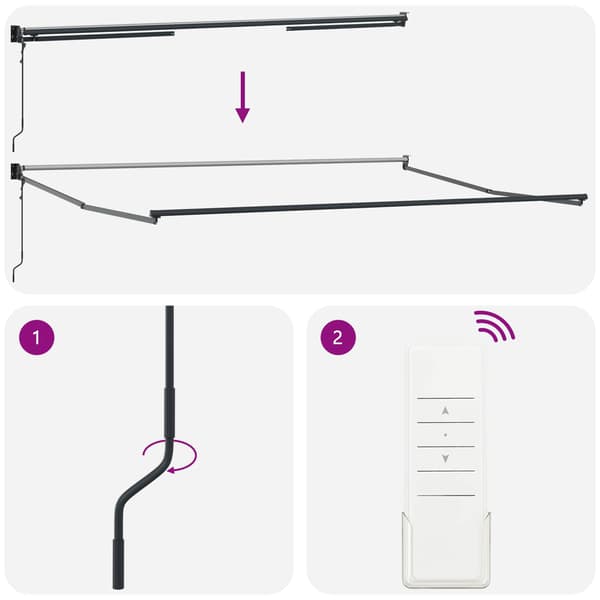 vidaXL Utfällbar markis Flerfärgsdesign 450 × 300 cm
