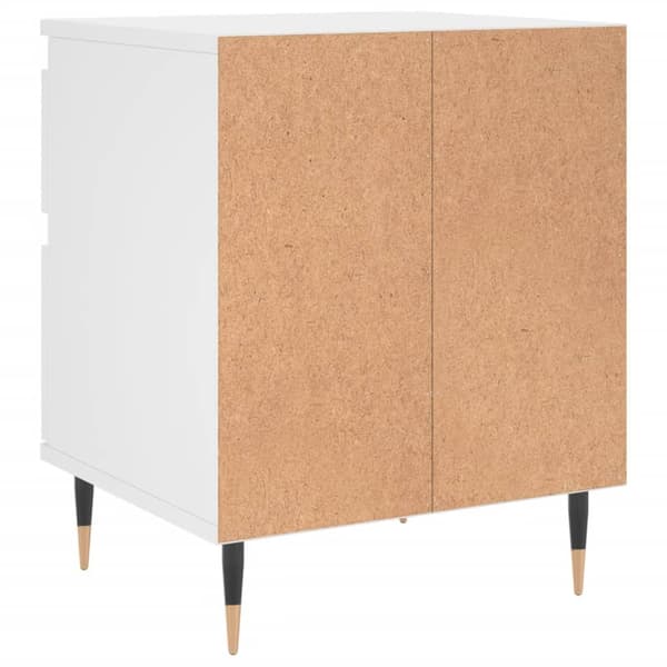 vidaXL Sängbord vit 40x35x50 cm konstruerat trä