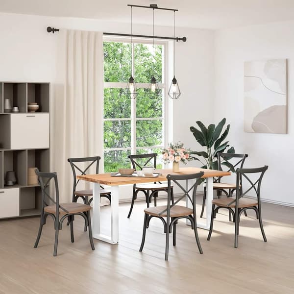 vidaXL Soffbordsben U-formade 2 st vit 50x(72-73) cm stål