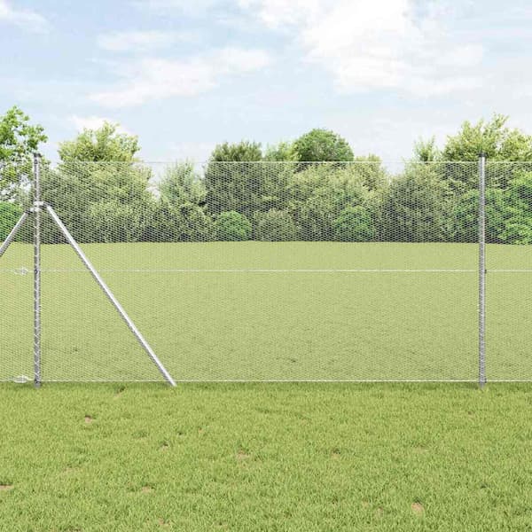 vidaXL Hexagonstängsel Silver 1,4 x 25 m Galvaniserat stål