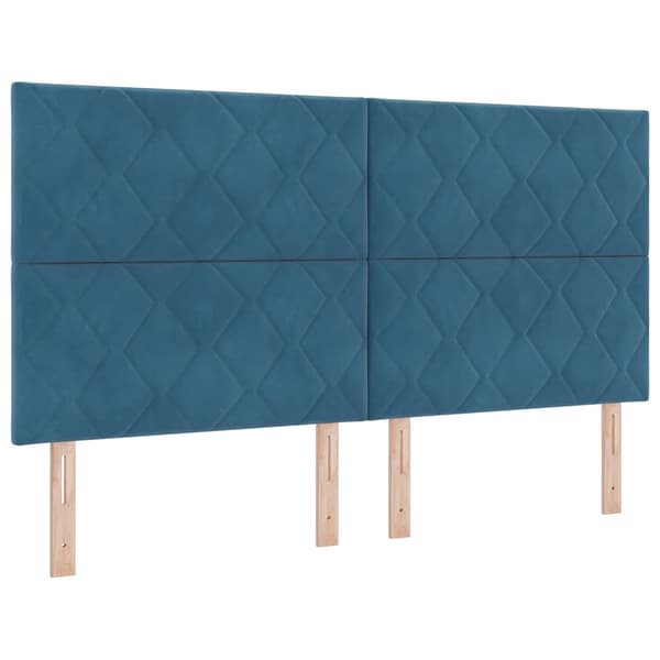 vidaXL LED huvuddyna Mörkblå 180 cm Sammet