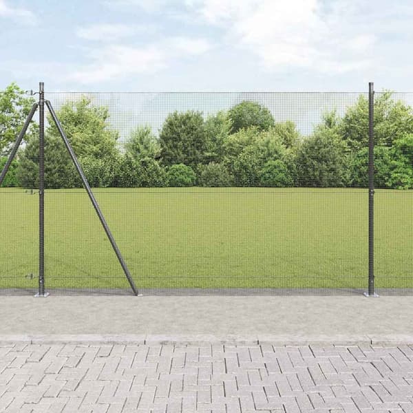 vidaXL Gjerde med innlegg. Grå 1.4 x 25 m Stål