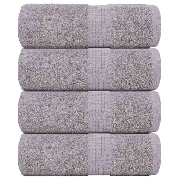 vidaXL Tvålhanddukar 4 st grå 30x30 cm 360 gsm 100% bomull