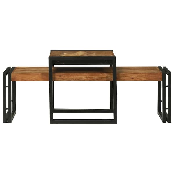 vidaXL Kaffebord 2 pcs Brun 48 x 40 x 40 cm Solid akasietre