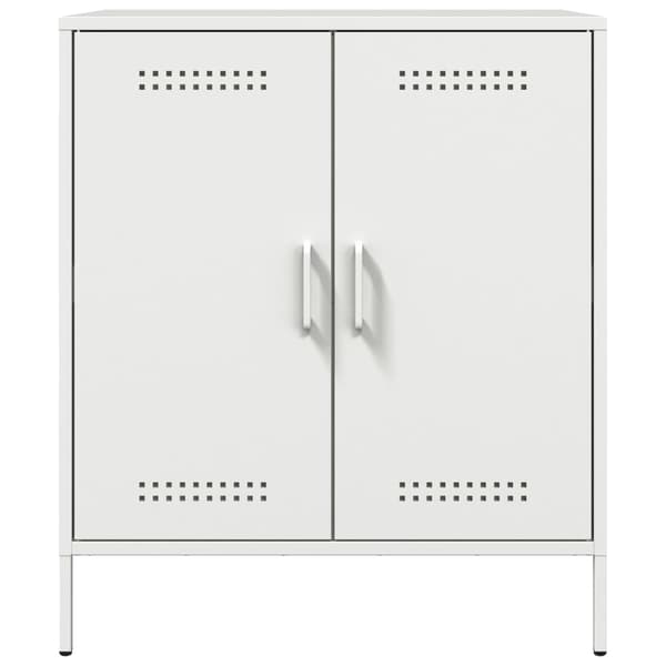 vidaXL Skänk vit 68x39x79 cm stål
