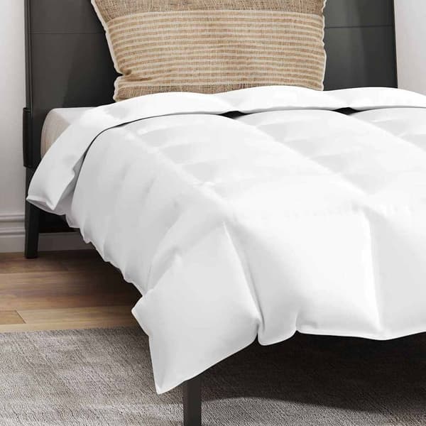 vidaXL Duntäcke med kudde med kudde 2 pcs Vit Dunfjäder