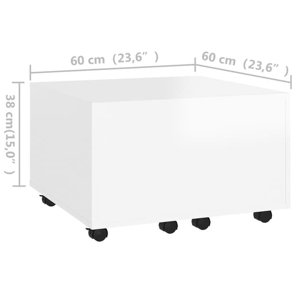 vidaXL Soffbord vit 60x60x38 cm spånskiva