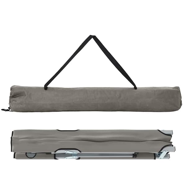 vidaXL Sammenleggbar camping seng Grå 194 x 62,5 x 42,5 cm