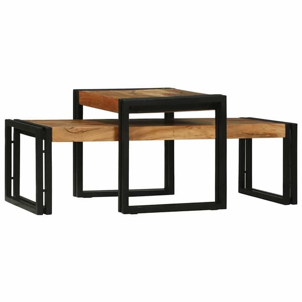 vidaXL Kaffebord 2 pcs Brun 48 x 40 x 40 cm Solid akasietre