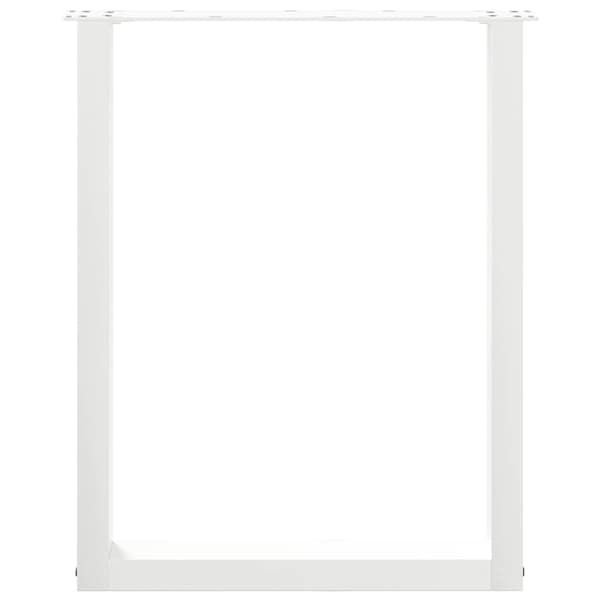 vidaXL Soffbordsben U-formade 2 st vit 60x(72-73) cm stål