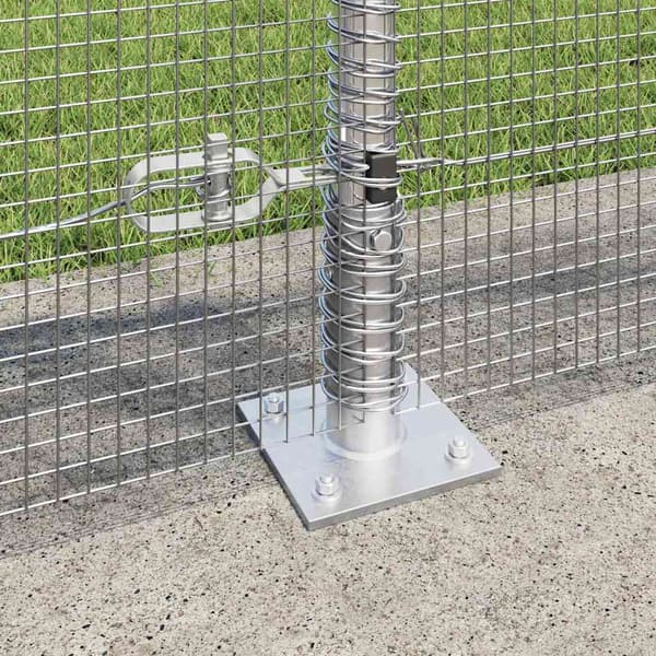 vidaXL Stängselstolpe Silver