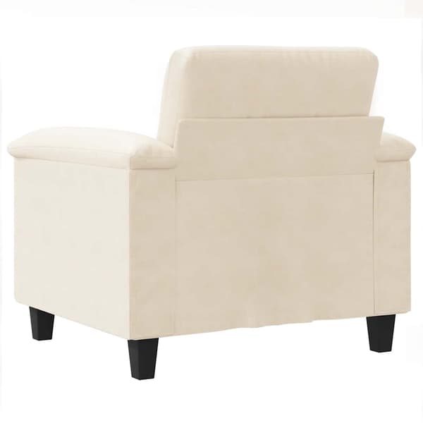 vidaXL Fåtölj beige 60 cm mikrofibertyg