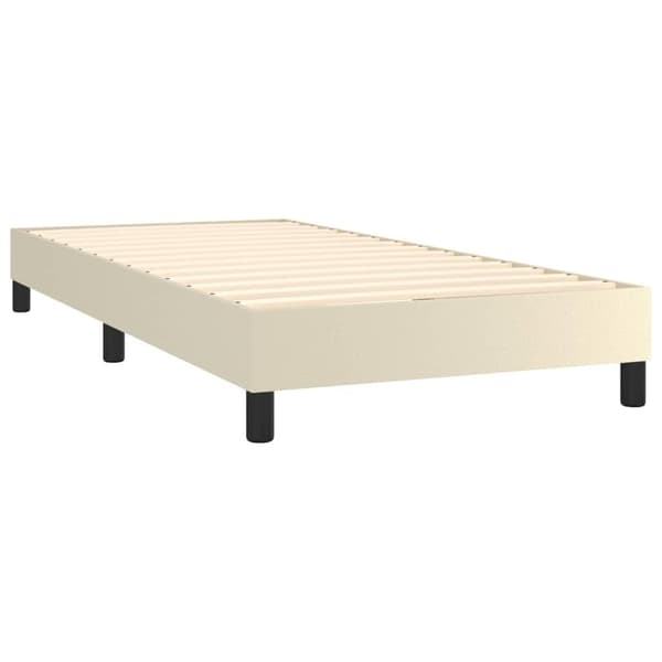 vidaXL Ramsäng gräddvit 100x200 cm konstläder