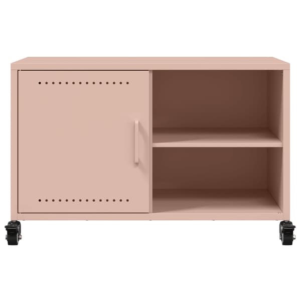 vidaXL TV-benk rosa 68x39x43,5 cm stål