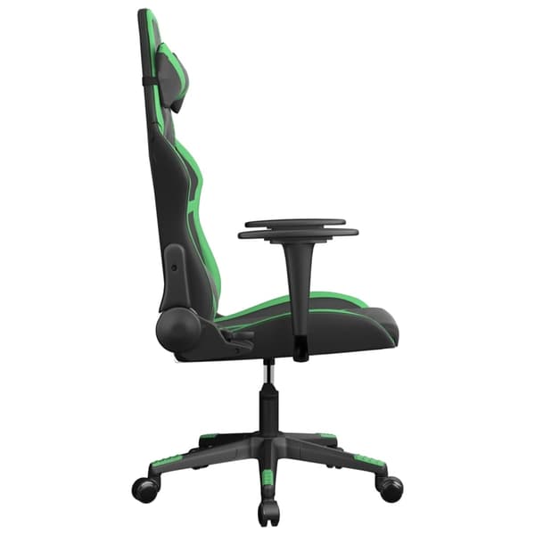 vidaXL Gamingstol svart och grön konstläder