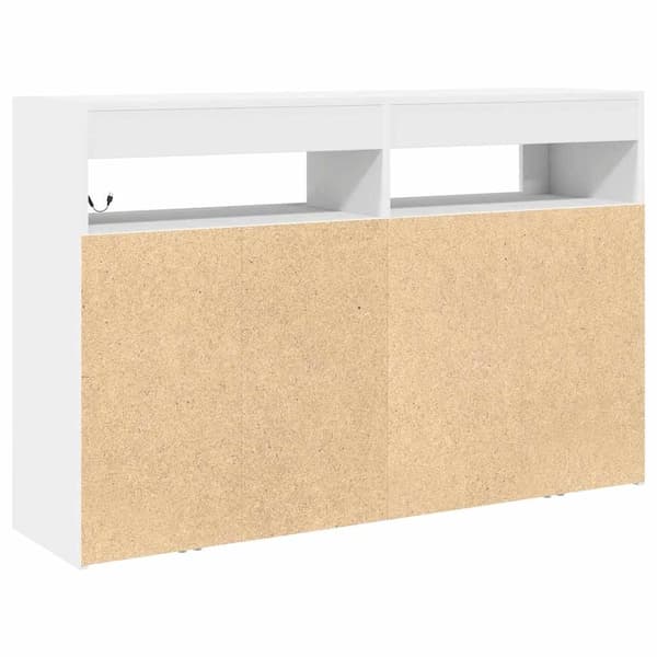 vidaXL Serviesskap Hvit 116 x 30 x 75 cm Konstruert tre