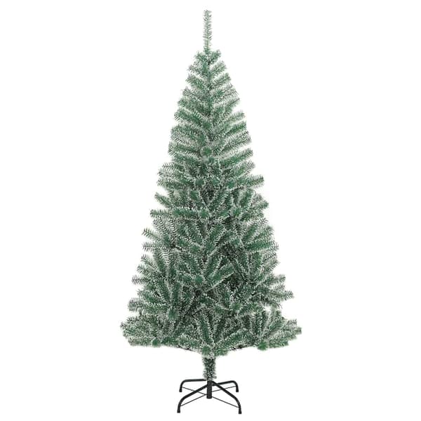 vidaXL Plastgran 300 LEDs&kulor&snö 240 cm