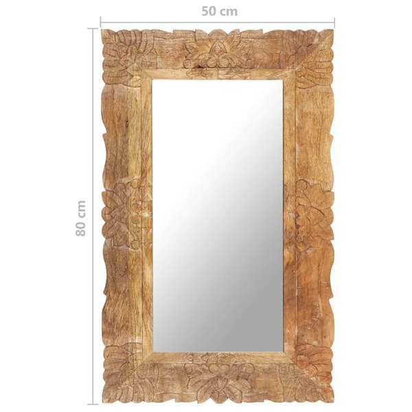 vidaXL Speil 80x50 cm heltre mango