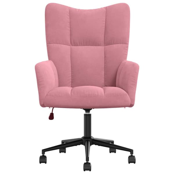 vidaXL Vilstol rosa sammet
