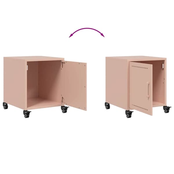 vidaXL Sängbord 2 st rosa 36x39x43,5 cm stål