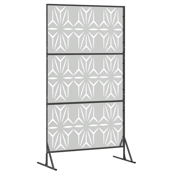 vidaXL Avskärmningsskärm Grå 100 x 50 x 180 cm Stål