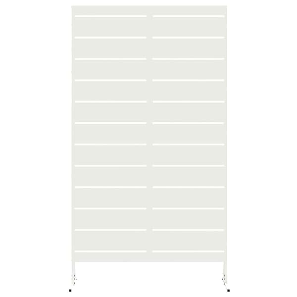 vidaXL Insynsskydd Vit 100 x 50 x 180 cm Stål