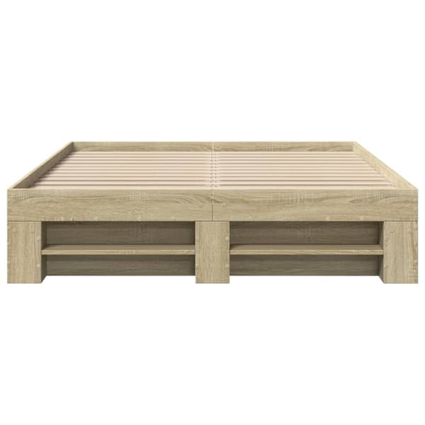 vidaXL Sengeramme sonoma eik 135x190 cm konstruert tre