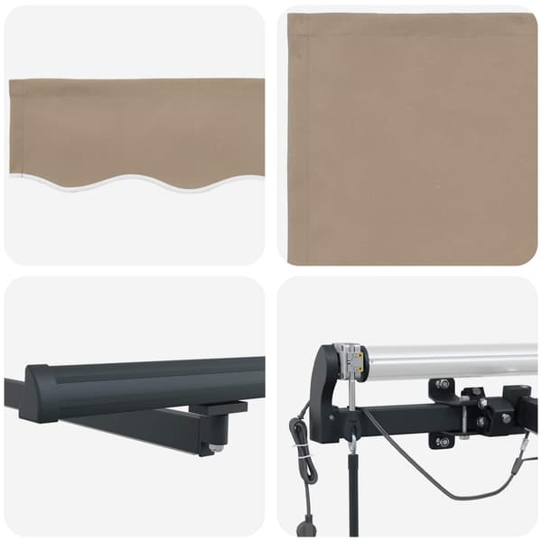 vidaXL Markis tyg med Beige 600 × 350 cm Polyester