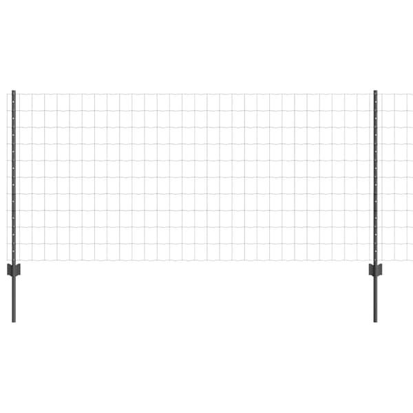 vidaXL Gjerde med innlegg. Grå 1 x 10 m Stål