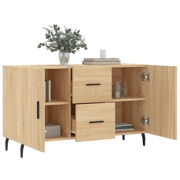 vidaXL Skjenk sonoma eik 100x36x60 cm konstruert tre
