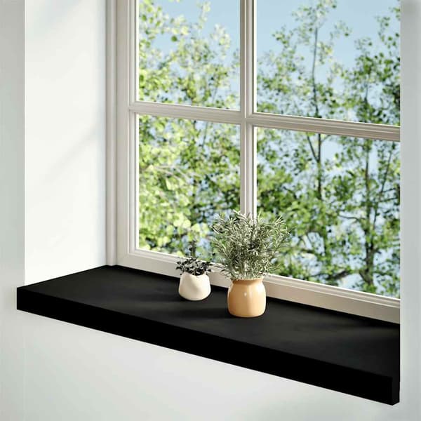 vidaXL Vinduskarmer 2 stk mørkebrun 80x25x2 cm heltre eik