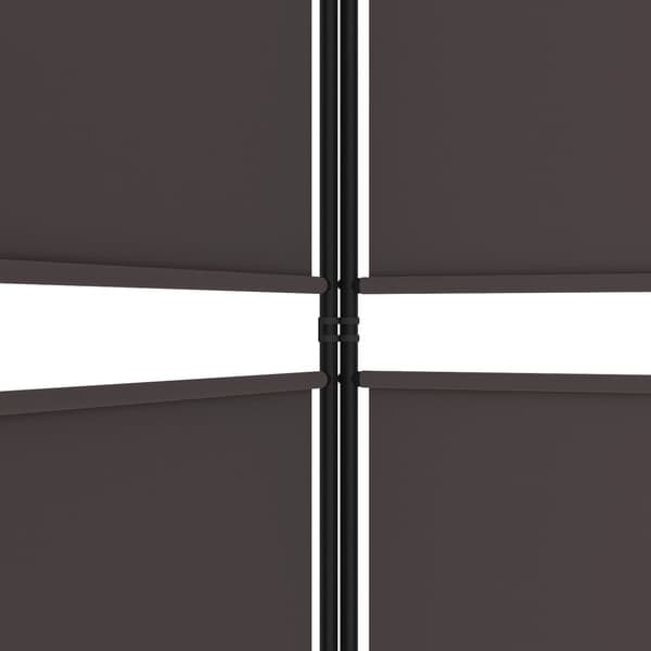 vidaXL Romdeler 4 paneler brun 200x180 cm stoff