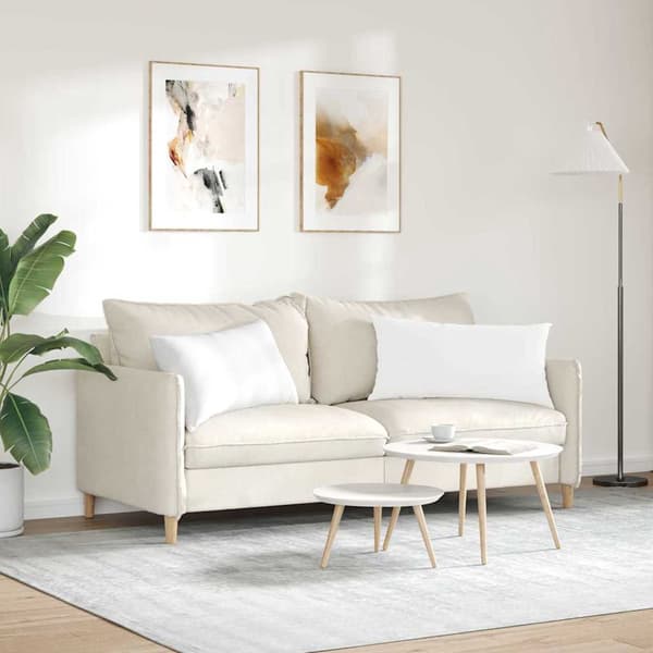 vidaXL Soffkuddar 2 st Vit 80 x 40 cm tyg
