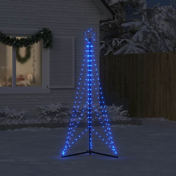 vidaXL LED julgran 363 LEDs blå 182 cm