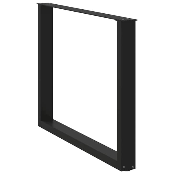 vidaXL Soffbordsben U-formade 2 st svart 100x(72-73) cm stål