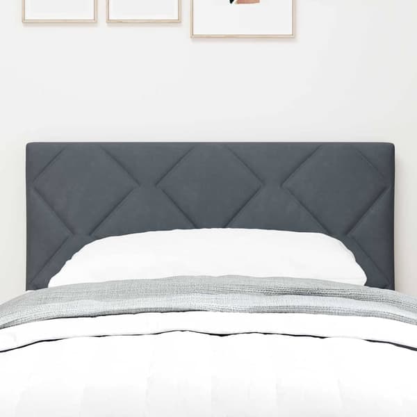 vidaXL Huvudgavel Mörkgrå 80 cm Sammet