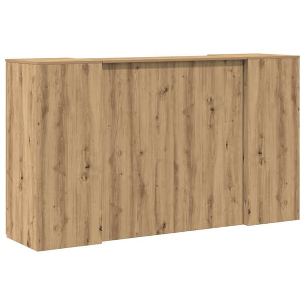 vidaXL Receptionsdisk artisan ek 180x50x103,5 cm konstruerat trä