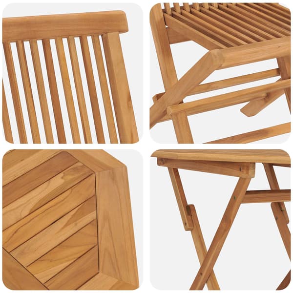 vidaXL Hage Spisegruppe 3 pcs Brun Solid akasietre