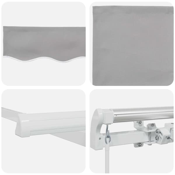 vidaXL Markise Lysegrå 300 x 250 x 165 cm Polyester