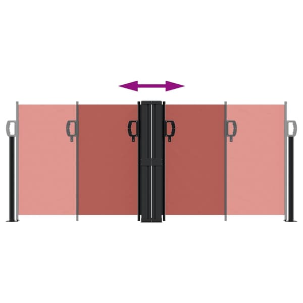 vidaXL Uttrekkbar sidemarkise 100x1000 cm terrakotta