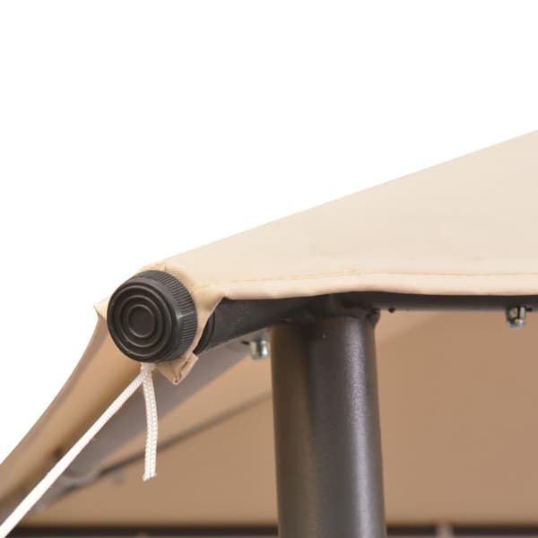 vidaXL Paviljong 3x3 m stål beige