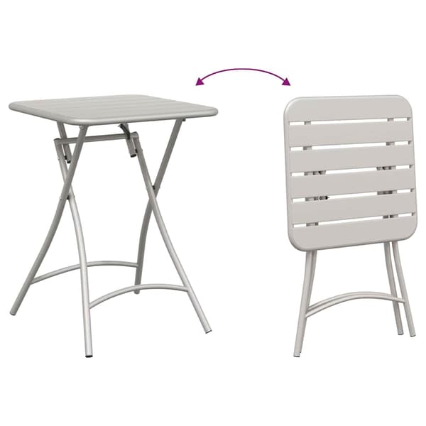 vidaXL Bistrosett 3 pcs Beige Stål