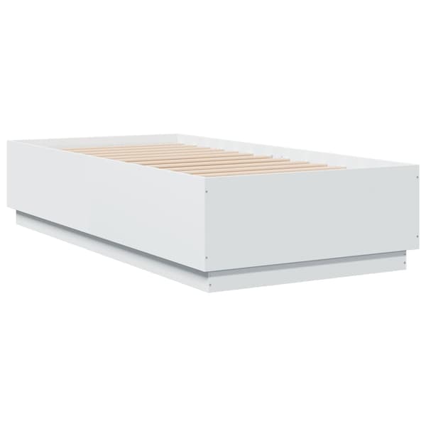 vidaXL Sengeramme hvit 90x190 cm konstruert tre
