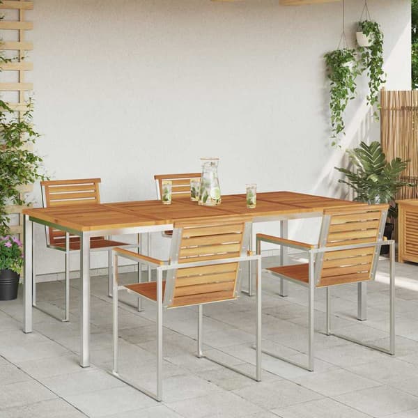 vidaXL SpiseBord Brun 200 x 90 x 75 cm Solid akasietre