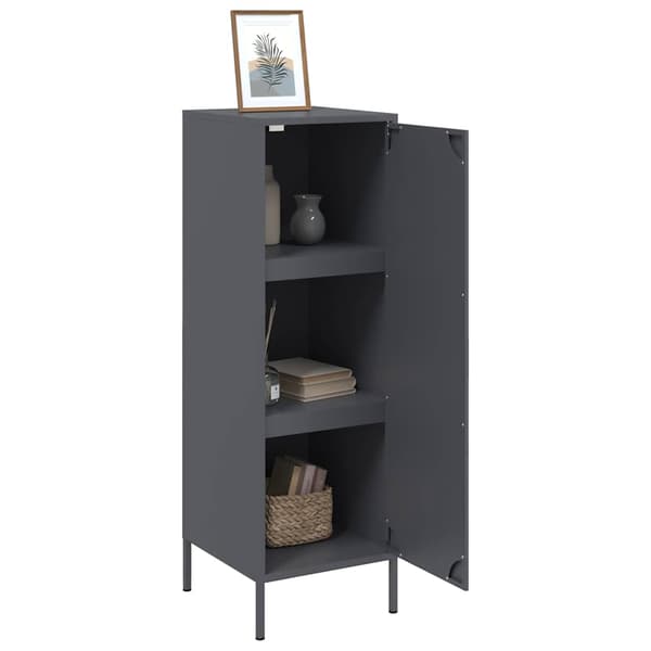 vidaXL Highboard antrasitt 36x39x113 cm stål