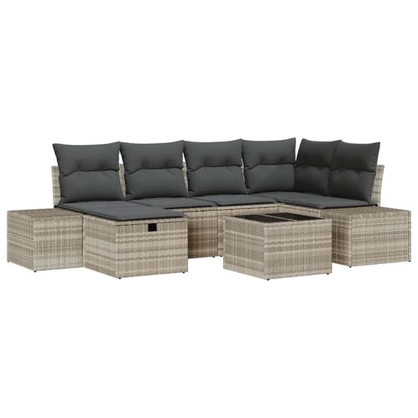 vidaXL Soffset med kudde 6 pcs konstrotting