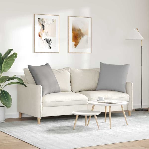 vidaXL Soffkuddar 2 st Grå 60 x 60 cm tyg