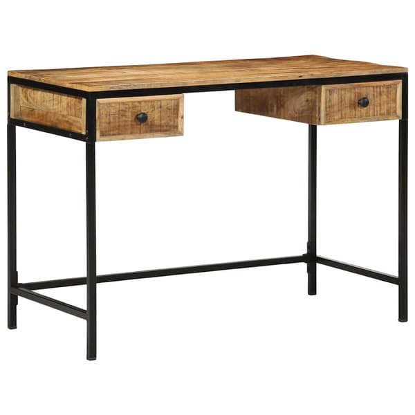 vidaXL Skrivebord Brun 105 x 50 x 75 cm Solid mango tre og metall