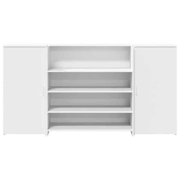vidaXL Receptionsdisk vit 200x50x103,5 cm konstruerat trä