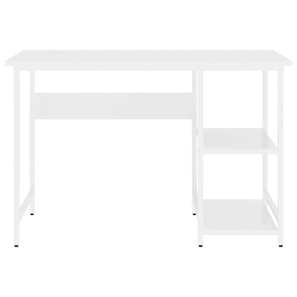 vidaXL Datorbord vit 105x50x72 cm MDF och metall